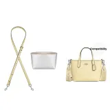 Кремовый Желтый Плечевой ремень + Подкладка из бумаги DuPont [Анти-Желтизна]