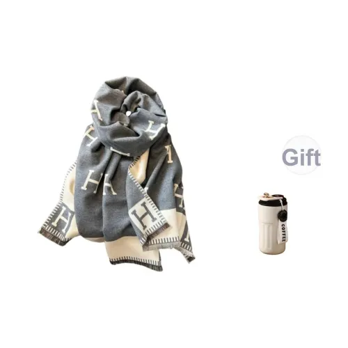 PISHUSHU Искусственный кашемир Вязаные шарфы Унисекс