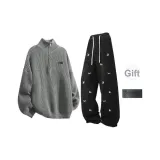 Серый + Черный Джинсы (В комплекте с Брошь)