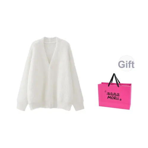 MORii Белая сумка для покупок включено женские трикотаж