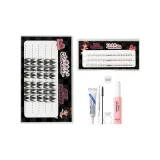 5 рядов Мини Сладкий Кошки + 3 ряда нижних ресниц + набор инструментов для ресниц + глазной клей