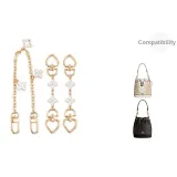 Набор из трех предметов золотистого цвета ❤ Клевер четырехлистный Цепь-удлинитель 15 см * 2 + Клевер четырехлистный Декоративная цепочка 30 см