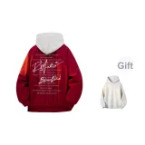 Бордовый [MY1099 Хлопковый пуховик] (в комплекте с высококачественным белым и серым свитшотом Фотиния)