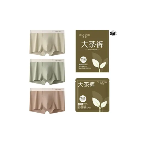 YOUNGYELL 100% хлопок антибактериальный ластовица боксеры четыре ремня мужское нижнее белье подарочная коробка цветовая комбинация