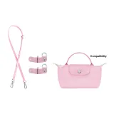 Розовый, серебристый, через плечо, плечевой ремень, без отверстий, пряжка