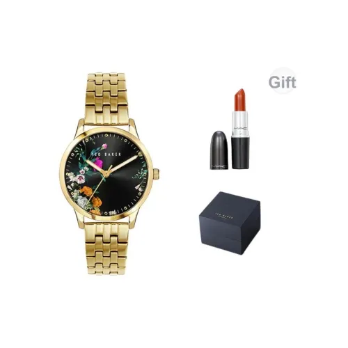 TED Baker TED BAKER Наручные часы Кварцевый механизм Ремешок из нержавеющей стали 34 мм Черный циферблат Женские часы
