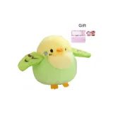 Зеленый кокатиль + щенок, открытка с отрывающимся лямкой