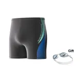 Черные плавательные шорты + белые очки для плавания