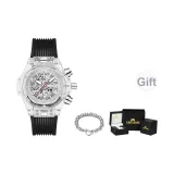 Прозрачный Белый Черный Ремешок (Браслет + Коробка)