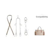 [Камео Коричневый Трехкомпонентный Комплект] Через плечо Плечевой ремень + Четырехлистный клевер Удлинительная цепь + Декоративная цепь