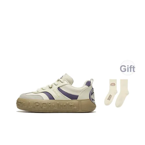 Палладий Дышащий Длина тела INCREASE Низкий Топ Скейтборд Кроссовки Унисекс Бежевый Фиолетовый