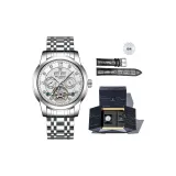 Стальной ремешок с белым циферблатом [Модная игрушка Коробка]