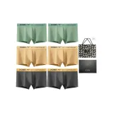 6-Предметный комплект (2 темно-серых + 2 мятно-зеленых + 2 песочно-коричневых) 100% хлопок, антибактериальный, дышащий / Сумка для покупок включена