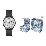 L-9542 Черный корпус, белый циферблат, черный ремешок