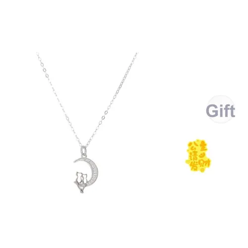 CHINA GOLD 999 Тонкое Серебряное Ожерелье для Женщин