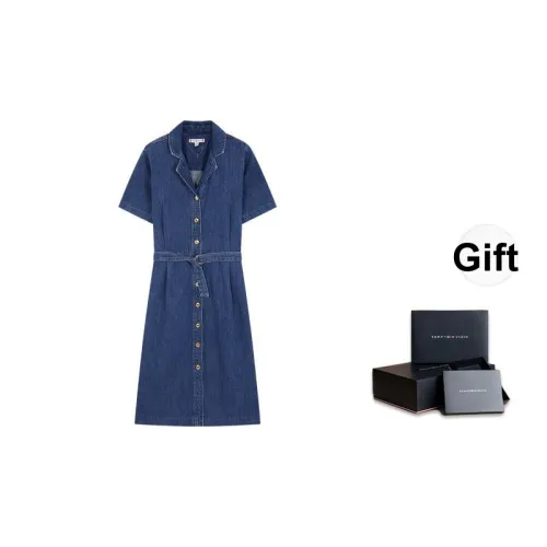 Tommy Hilfiger Женские Короткие Платья с Короткими Рукавами