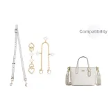 [Ледниковый белый Набор из 3 шт] Цепь-удлинитель 15 см + Декоративная цепочка 26,5 см + Плечевой ремень 91-120 см