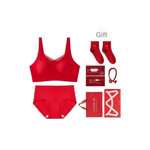 MIIOW Комплект нижнего белья для женщин красный подарочный набор в коробке