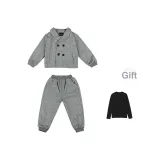 Серый комплект из 2 предметов (в комплекте с черной футболкой)