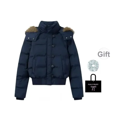 M MAICCO Темно-синий В комплекте с резинкой для волос + эксклюзивной коробкой Женские пуховики