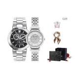 Часы Черный Серебряный Комплект