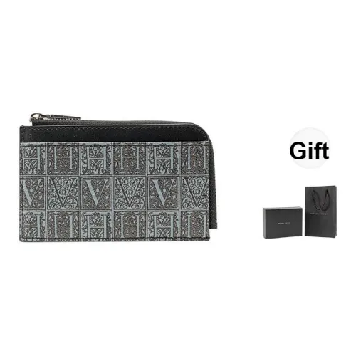 VANESSA HOGAN PVC Картхолдер Кошелек Картхолдер Маленький Мужской Черный