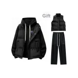 Black (В комплекте с черным жилетом + черными утолщенными повседневными штанами)