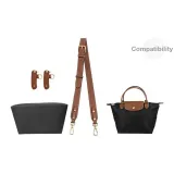 [Трехкомпонентный комплект] Маленький черный плечевой ремень 86-103 см + черный отделение, стиль позиционирования, бумага DuPont, подкладка