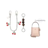 [Серебряный] Амбра Жемчужный + Вишня Декоративная Цепь 30 см