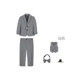 Gray 2-Piece Set (Vest + Bow Tie + Brooch)  
Серый 2-Предметный Комплект (Жилет + Брошь + Брошь)