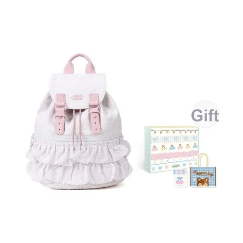 VANWALK Полиэстер Рюкзак Большой Женский Гороховый узор Молочный Белый Гороховый узор Черный Гороховый узор Серый