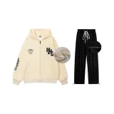 Абрикосовый топ + черные штаны