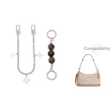 [Серебряный] Амбра Жемчужный + Четырехлистный Клевер Декоративная Цепь 30 см