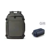 Зеленая сумка для туалетных принадлежностей [Ручная кладь - 24 литра, большая емкость - 180 градусов, дизайн с закрытием]