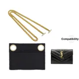 Черный подкладка + 110 см, золотой OT, цепочка