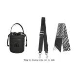 Черный шелковый шарф с узором + цветной холщовый плечевой ремень 83-123 см