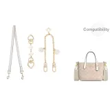 [Белый Мел Набор из трех предметов] Удлинительная цепь 15 см + Камелия 26,5 см + Плечевой ремень для подмышки