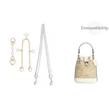[Белый] Трехкомпонентный комплект: плечевой ремень + удлинительная цепь + декоративная цепь