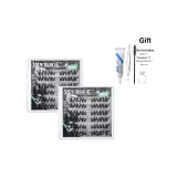 Кошка Серия Клей-Бесплатно Накладные ресницы [Два Коробки + Набор Инструментов]