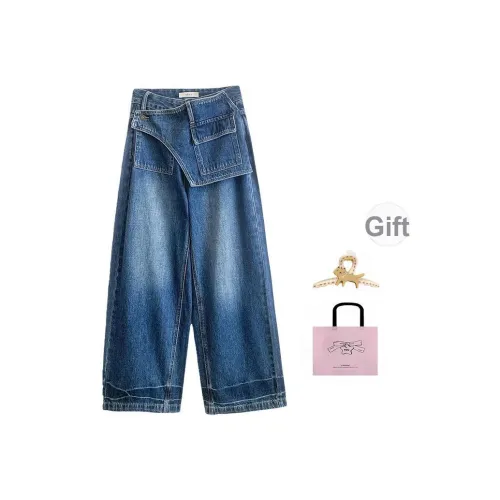 EVPGB Винтажные синие женские джинсы