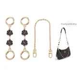 Чёрный Камелия (2 упаковки) Удлинительная цепь *2+Декоративная цепь 40 см