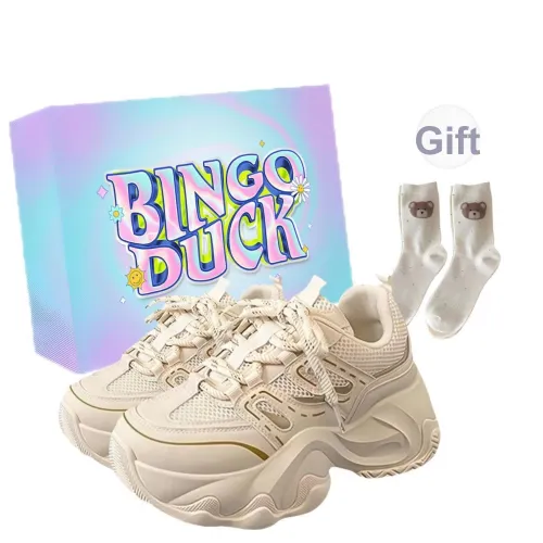 BINGO DUCK Низкие кеды с толстой подошвой Женские