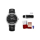 Серебристый Черный Черный Ремешок [Импортированный Механизм]