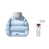 Синий с красным в клетку, капюшон