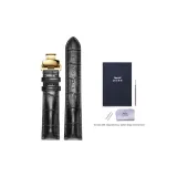 Чёрный, чёрная нить, застёжка-бабочка (золотой)