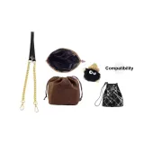 Золотистый плечевой ремень 100 см + шнур подкладка + брелок "Угольный шар" (включает модифицированный петлю)