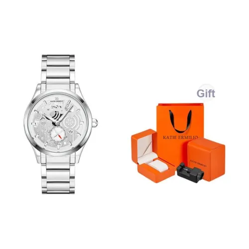 Katie Ermilio Кварцевый механизм Черный циферблат Мужские часы