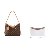 Средний размер - открытый верх - боковая молния - светлый кофейный