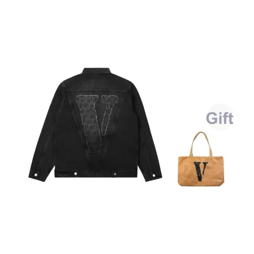 VLONE Big Logo Series Denim Jacket Unisex Black