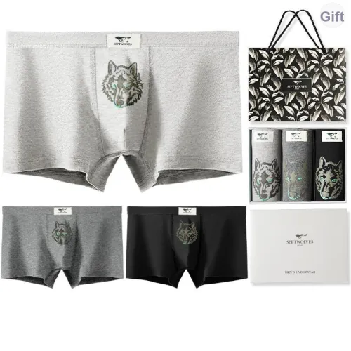 SEPTWOLVES Мужское нижнее белье подарочная коробка 3 штуки